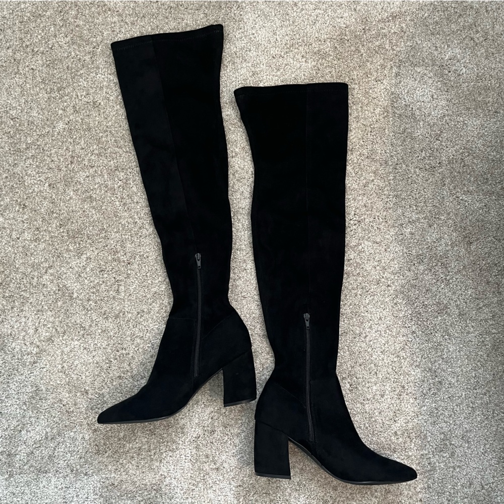 Steve Madden Over the Knee Boots - Black suede, 8.5 - Picture 2 of 7